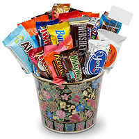 Sweet Treats Floral Bouquet Bucket