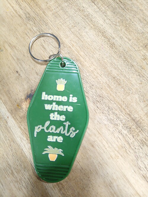 Home is where the plants are Keychain