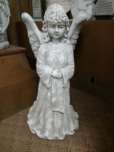 Large angel with planter