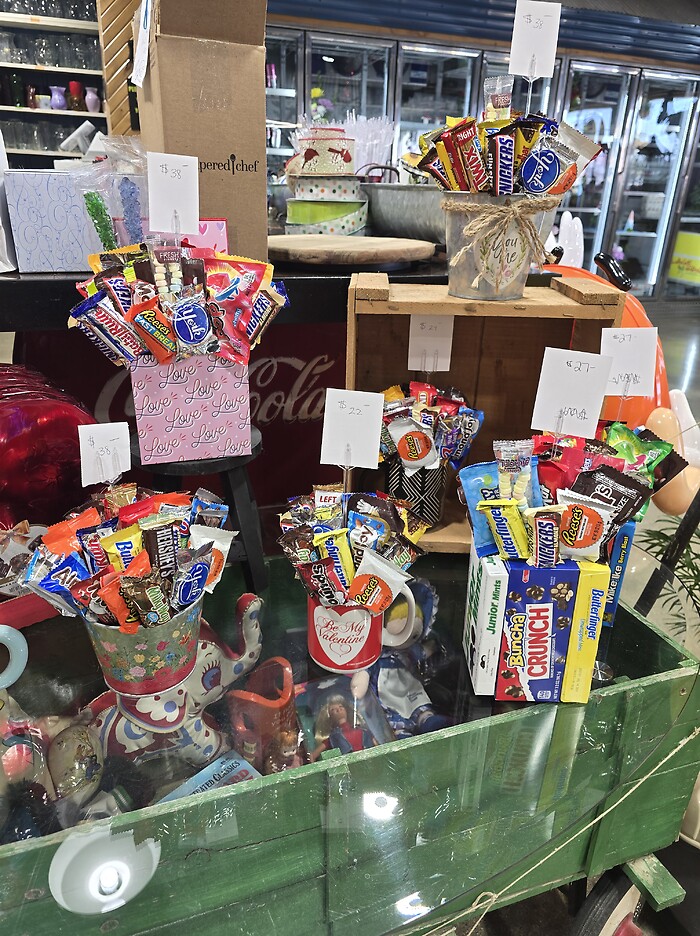 Assorted candy bouquets